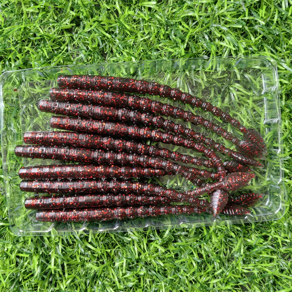 MUKUN Soft Baits Worm Lures Cutty 110mm 10pcs 2.3g Floating Fishing Lure Crankbait Fishing Trout Pike Catfish Pesca Artificial