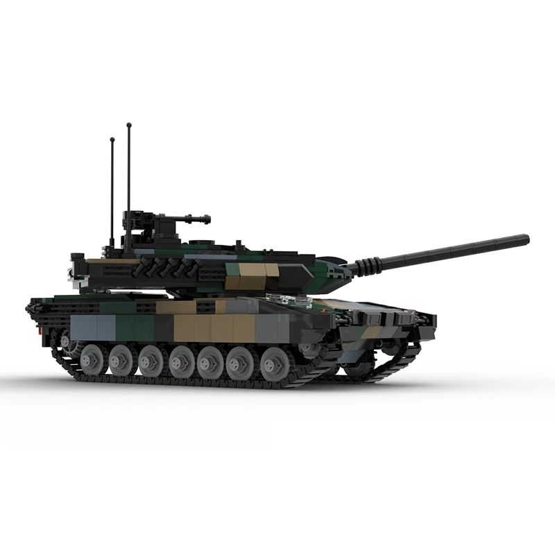 MOC Military Vehicle Series German Main Battle Tank Leopard 2A7 Model Building Blocks DIY Technology Children Bricks Toys Gifts