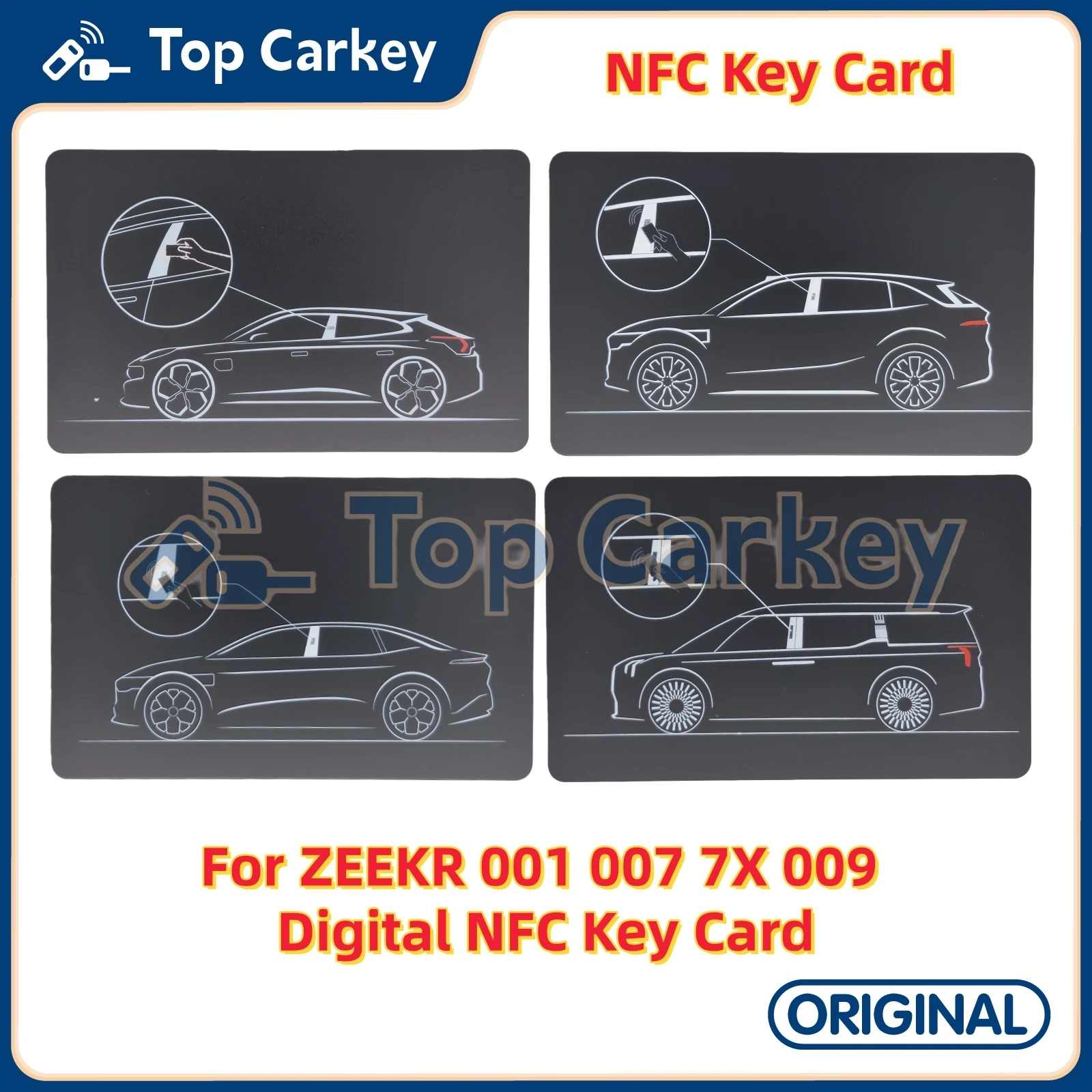 

TopCarkey Original NFC Key Card for ZEEKR 001 007 7X 009 9X Digital NFC Key Card