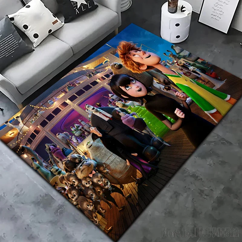 Film Hotel Transylvania Cartoon Teppich Teppiche 120x160cm Dekor für Wohnzimmer Kinderzimmer Sofa Badezimmer Kinder Bodenmatte