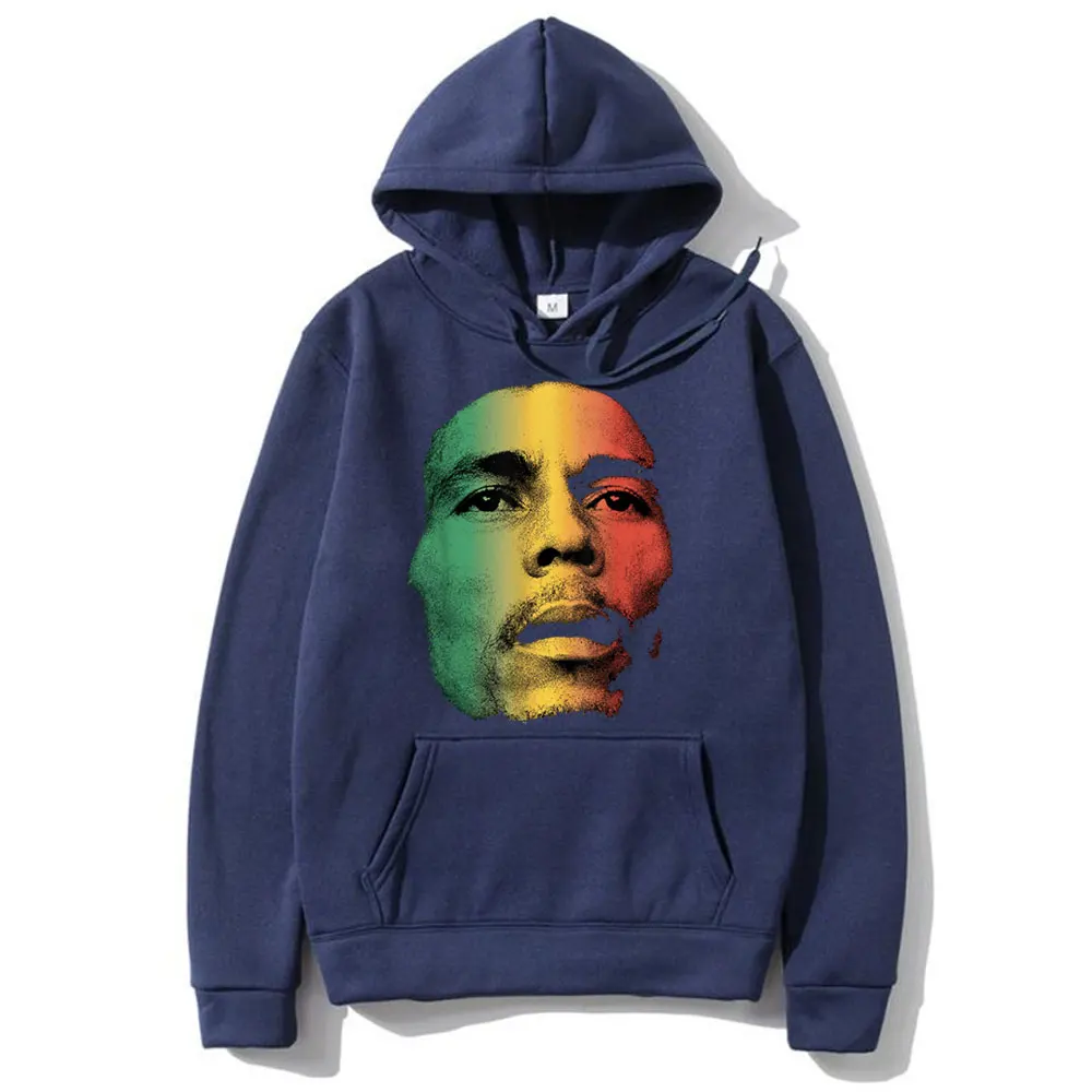 Reggae Music Bob Marley One Love Mugshot Hoodie Men Women Vintage Hip Hop Oversized Sweatshirt Tops Men's Fleece Cotton Hoodies