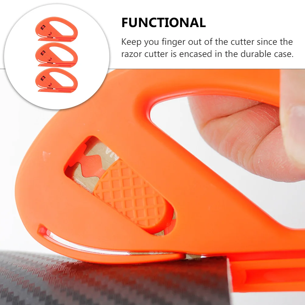 3Pcs Film Wrap Paper Cutter Lightweight Safety Cutter for DIY Vinyl Trimming and Letter Opening Applications Safety Cutting Tool