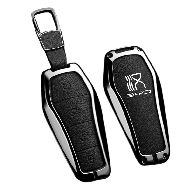 

Universal Car Key Cover Case for BYD Han Song Plus Tang DMI Qin Pro Yuan E2 Dolphin MX - Zinc Alloy Protective Key Case Keybag