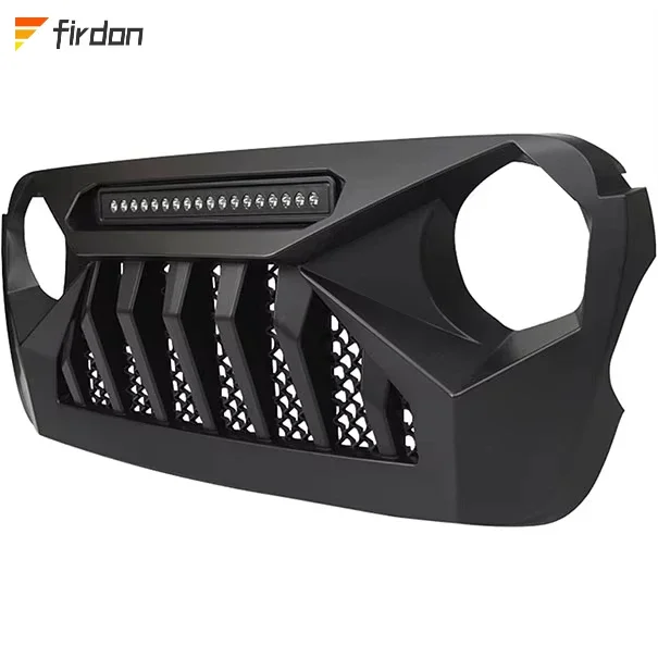 

ABS Plastic Style JL Demon Grill with LED for Jeep Wrangler JL JLU Unlimited Accessories