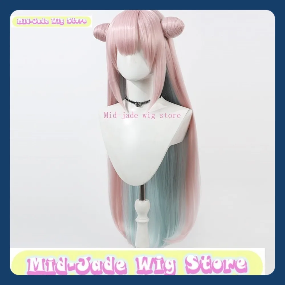 منتصف اليشم شعر مستعار مخزن الفتاة السحرية والجنعة السابقة Shiromiya شعر مستعار تأثيري أنيمي لعبة لعب الأدوار هالوين شعر مستعار اصطناعي #4