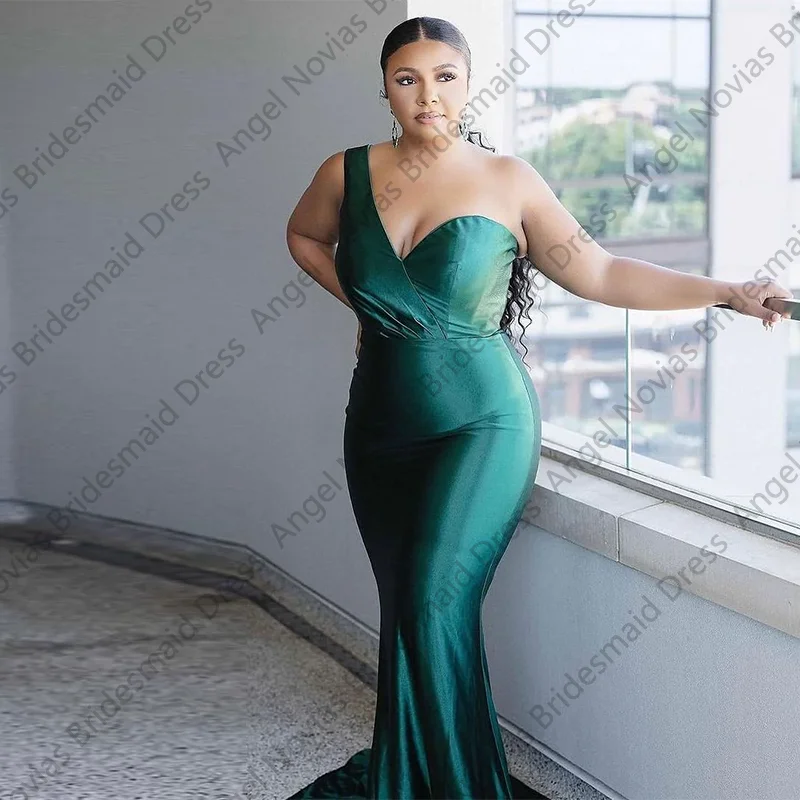 Customized Long Dark Green Mermaid Bridesmaid Dresses Evening Prom Formal Party Birthday robe demoiselle d honneur femme