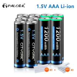 New 1.5V 3A Lithium Rechargeable Battery 1200mWh AAA 1.5V Iithium-ion Battery For Remote control ,Wireless mouse Batteries