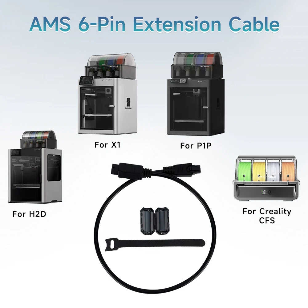 Ams Lite للطابعة الخيزرانية X1/P1/H2D ثلاثية الأبعاد Ams Lite كابل تمديد