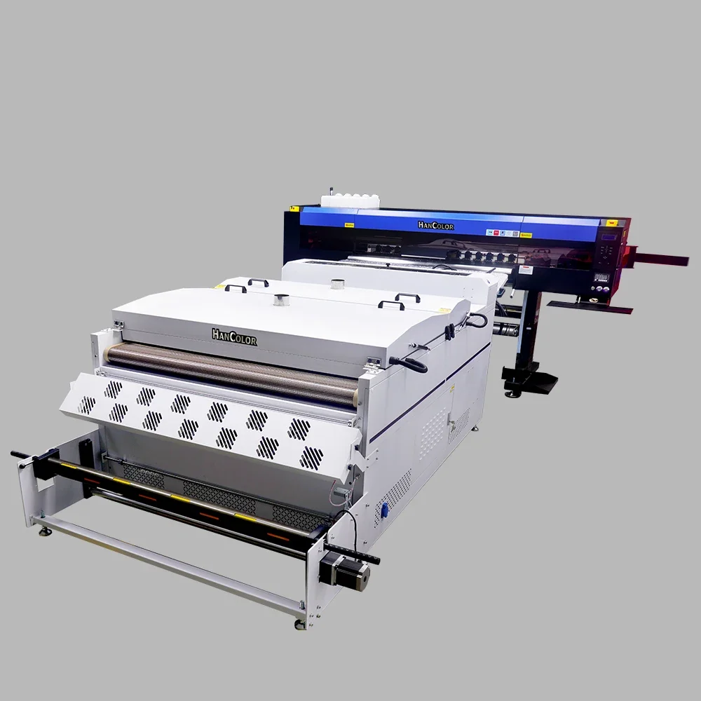 Hancolor large-format 1.2M digital dtf printer printing machine with auto return powder shaker 5heads 1.2m dtf