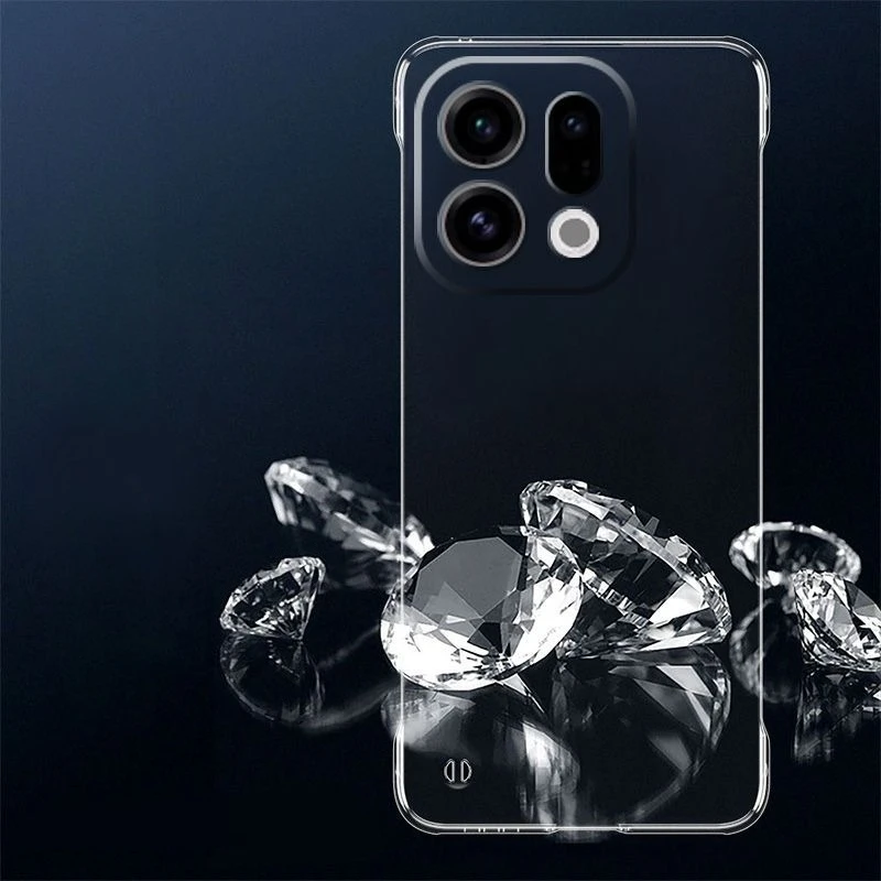 Für OPPO Finden X9 Pro Schlanke, harte, stoßfeste Stoßstange, transparente Abdeckung für Oppo Find X9 X9 FIND X9Pro, dünne, rahmenlose, klare Hülle