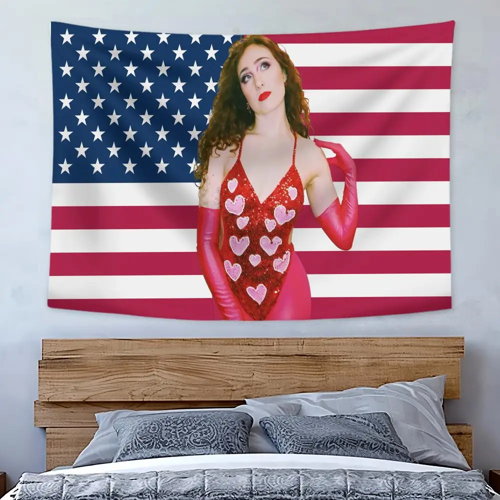 Singer C-Chappells Star Roan Tapestry Art Decor Banner Microfiber Backdrop for Bedroom Living Room Bar Garden Party