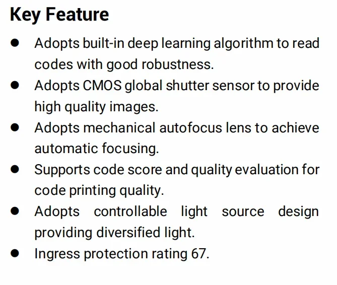 HIKROBOT 3.1MP IP67 60FPS Mono MV-ID5030M CMOS digitalização código de barras scanner de código QR Leitor de código industrial