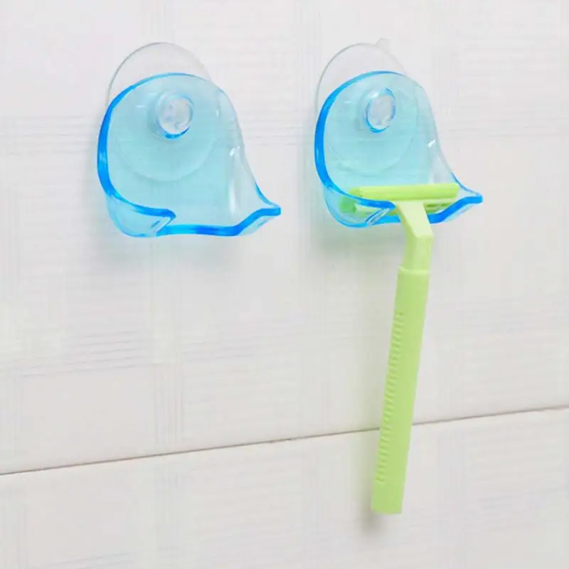 Plastic Shaver Hanging Rack Super Suction Cup Razor Holder Bathroom Product Men Razor Holder Shaver Storage Sucker Wall Hook