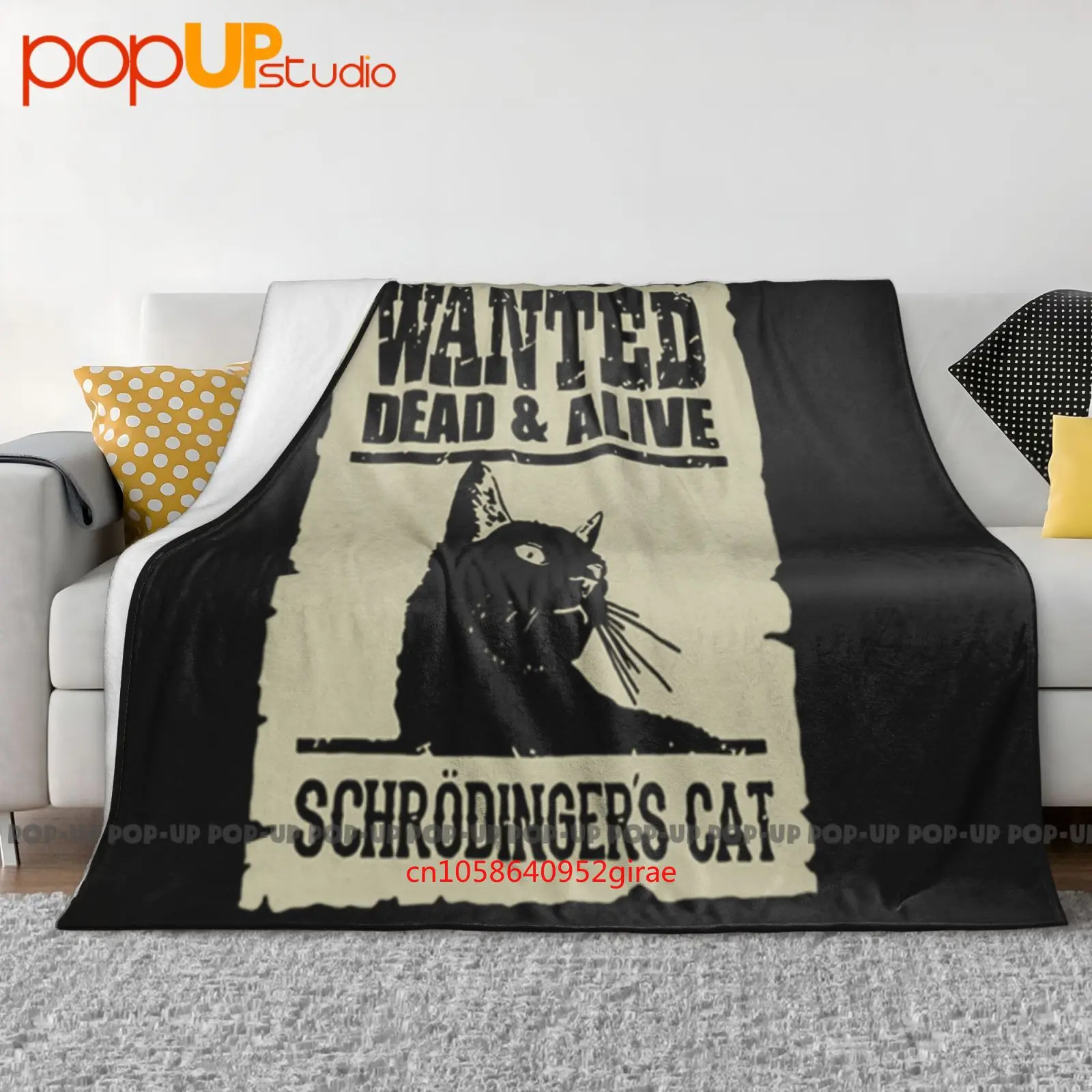 Wanted Dead And Alive Schrodingers Cat couverture Ultra-douce couette hiver housse de canapé housses de lit