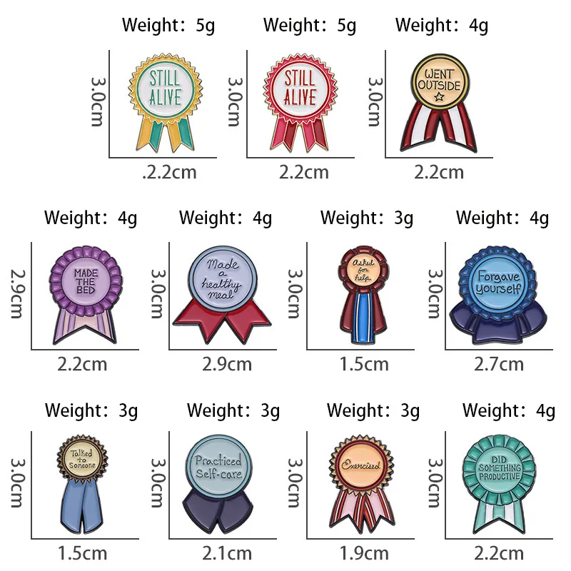Mix Funny 4pcs/set Creative English Alphabet Enamel Pin Brooches For Lapel Pins Badge on Backpack Clothing Accessories