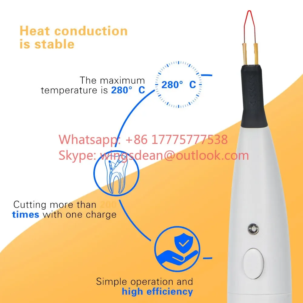 Electrocoagulation Hemostatic Pen 4 Tips Tooth and Gingival Cutter Dentals Gutta Percha Cutting Wireless Charging Socket Heating
