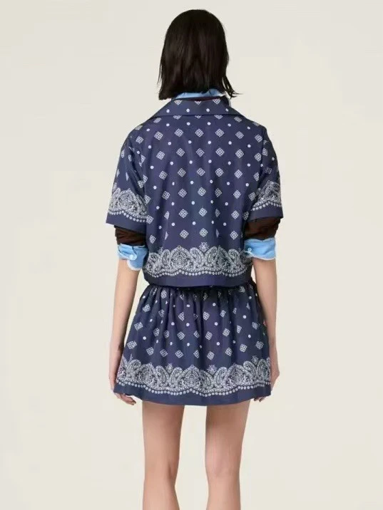 

Новый ретро этнический Sle с буквенной лоскутной вышивкой ort Sve irt воротник на одной пуговице женский лето 2025 Faion