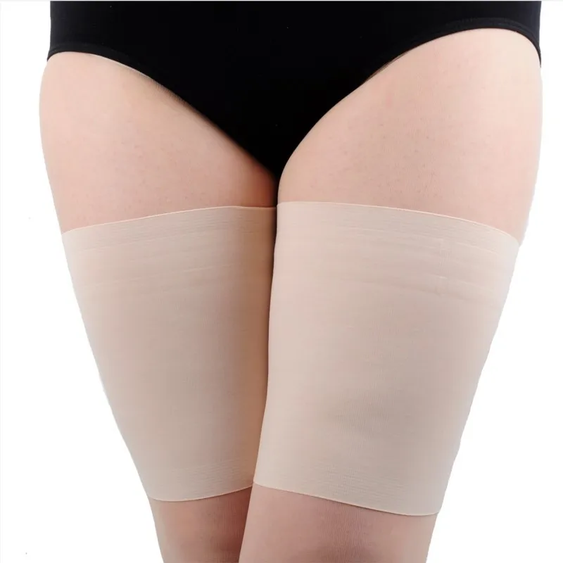 2pcs summer women anti chafing satin Thigh Bands Slimmer Band High Elastic Silica Gel Anti-friction Protection Plus Size