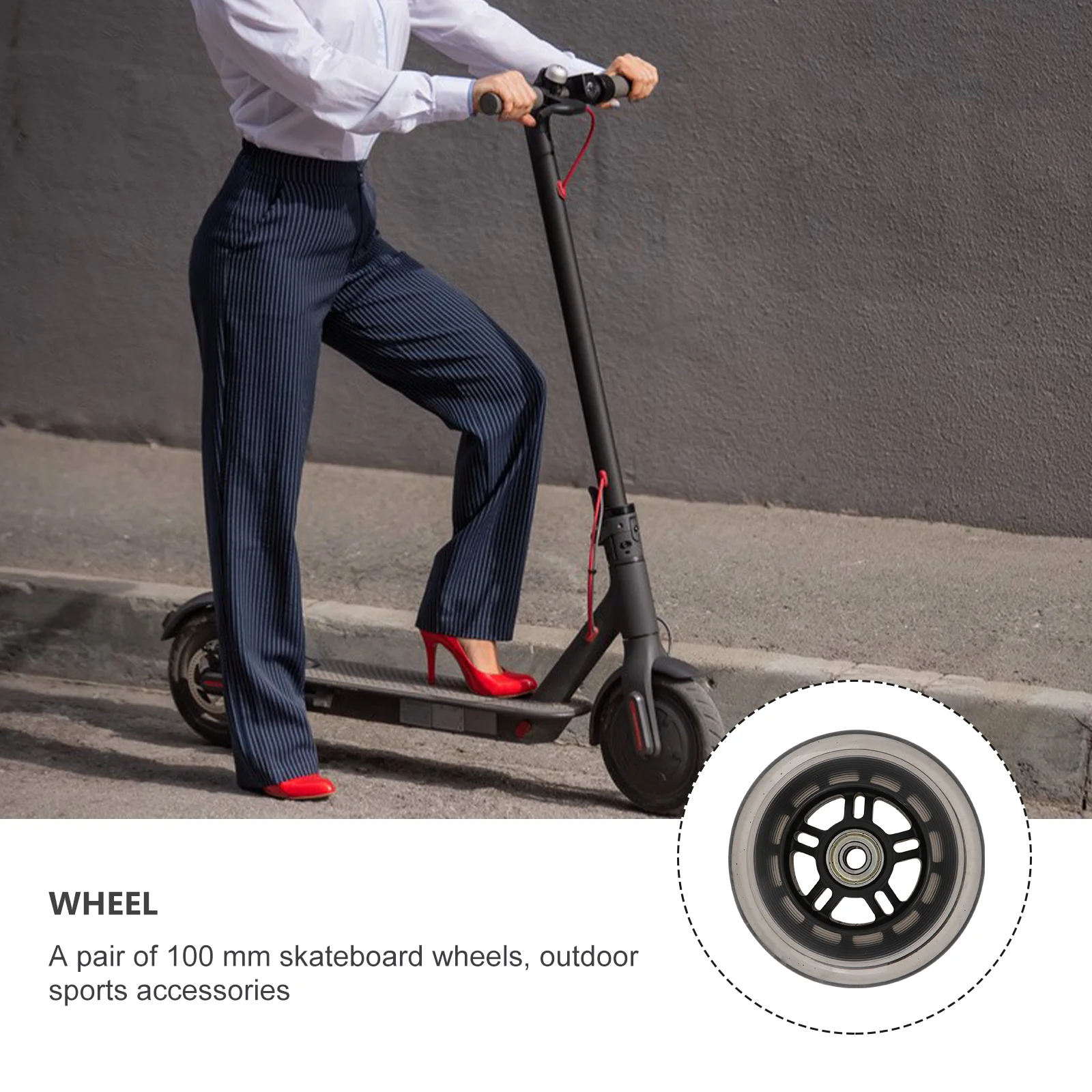 

Scooter Skateboard Wheels Luggage Mute for Trolley Case Black Suitcase Replacement