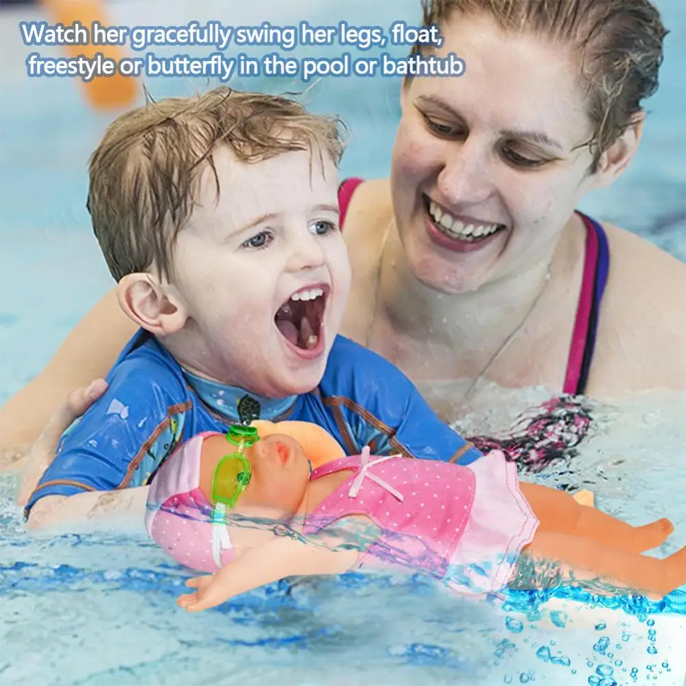 

Детская электрическая кукла для плавания, съемный шарнир, водонепроницаемая кукла на батарейках, милая подвижная игрушка, реалистичные куклы для бассейна для детей Gfit