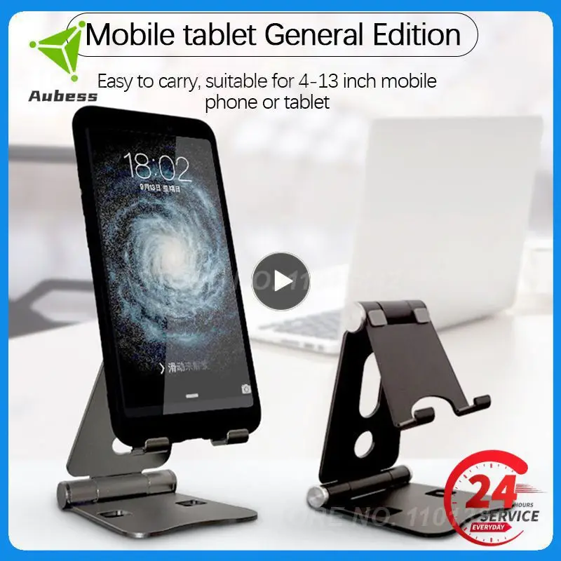 Soporte de Monitor LCD de escritorio para teléfono móvil, soporte ajustable portátil para tableta iPad, mesita de noche, ver televisión en vivo, aleación de aluminio