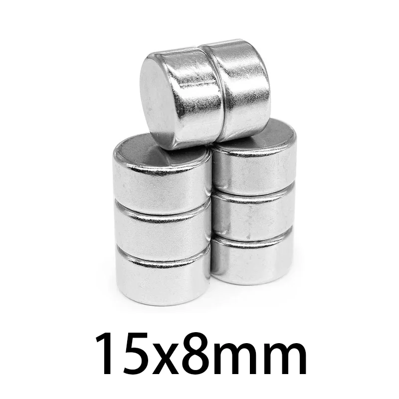 2/5/10/20/40PCS 15x8mm Round Magnets  15x8mm Strong Powerful Magnetic for Fridge,DIY,Building,Scientific,Craft,Education
