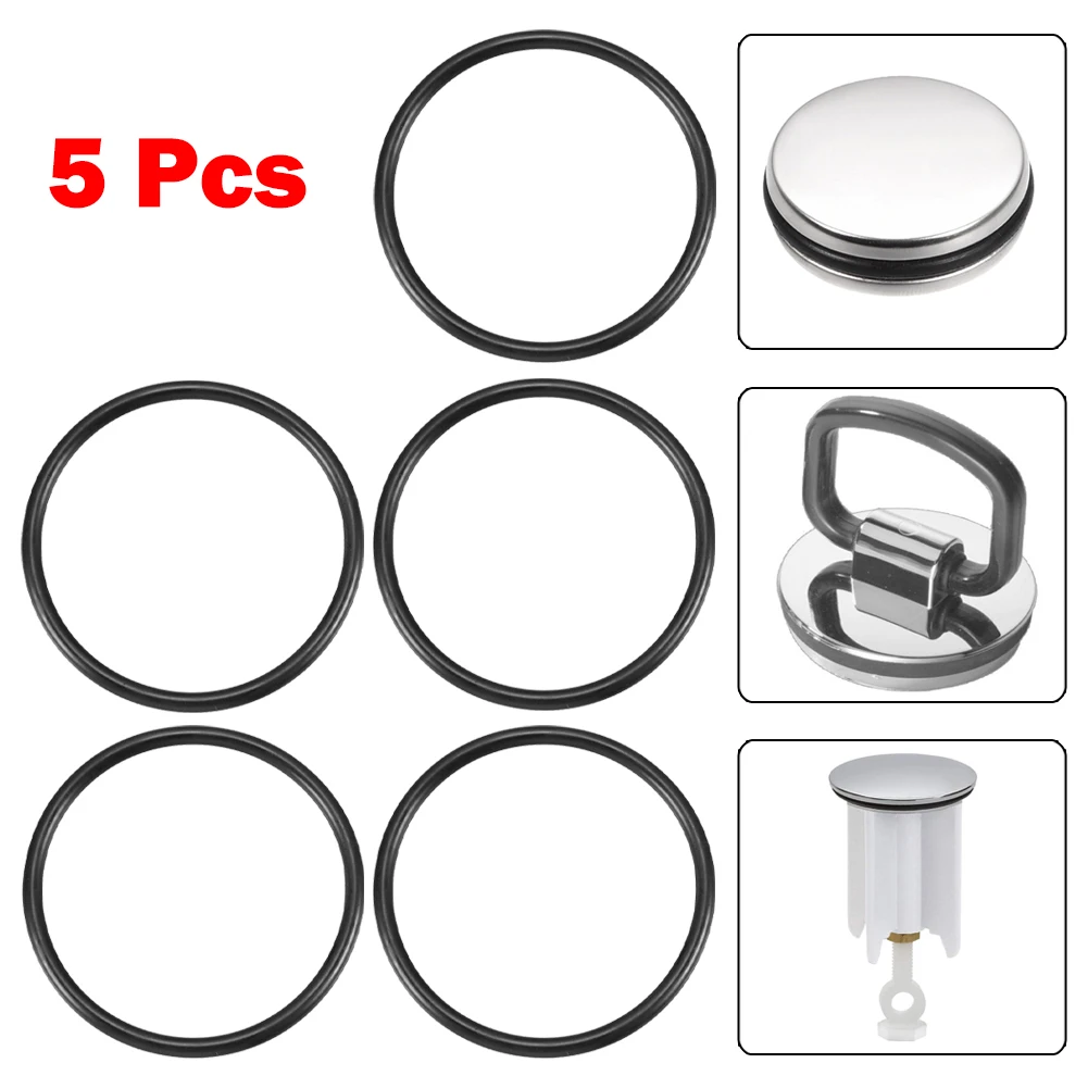 5pcs 38mm Basin Drain Plug Rubber Seal For Fixes Basin Plugs O Ring Seal Bathroom Accessories O Ring For Bath SInk