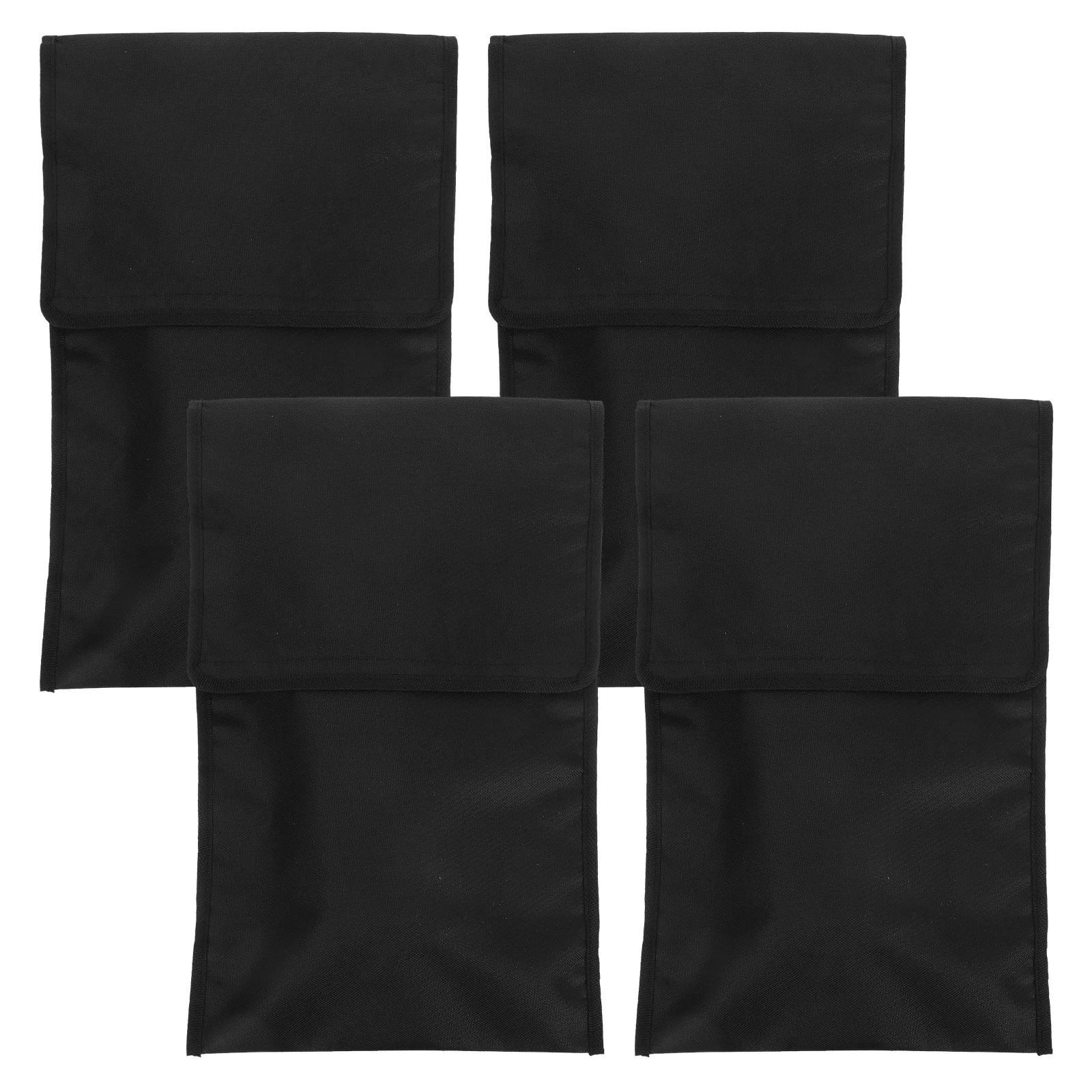 

4Pcs Barbecue Tool Bag Black Oxford Cloth Large Capacity Pouch Portable Holder for Bbq Tools Electrical Maintenance Accessories