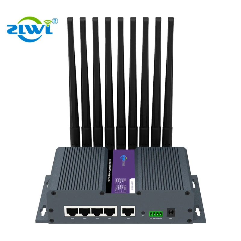 Zlwl zr9000 5g duplo sim slot para cartão roteador sem fio ao ar livre industrial celular 5g modem wifi roteador com vpn