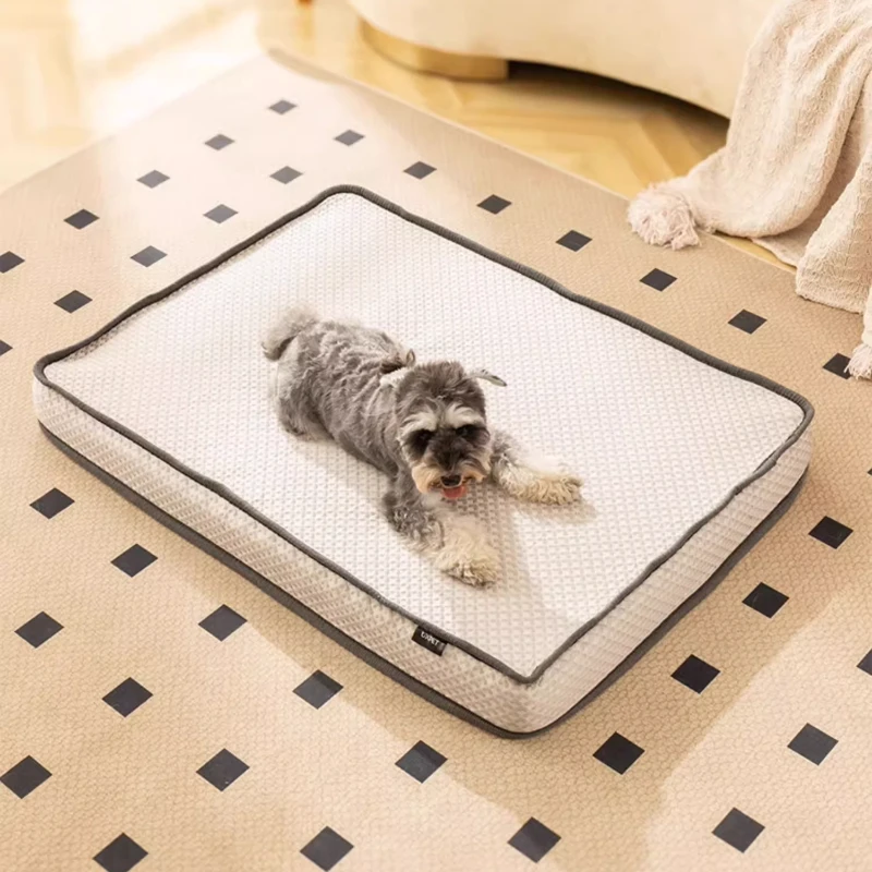 Kandang Anjing Kucing Ortopedi Melindungi Tulang Belakang Tikar Tidur Musim Panas Aksesori Rumah Dalam Ruangan Kasur Nyaman Tidur Tempat Tidur Anjing Besar