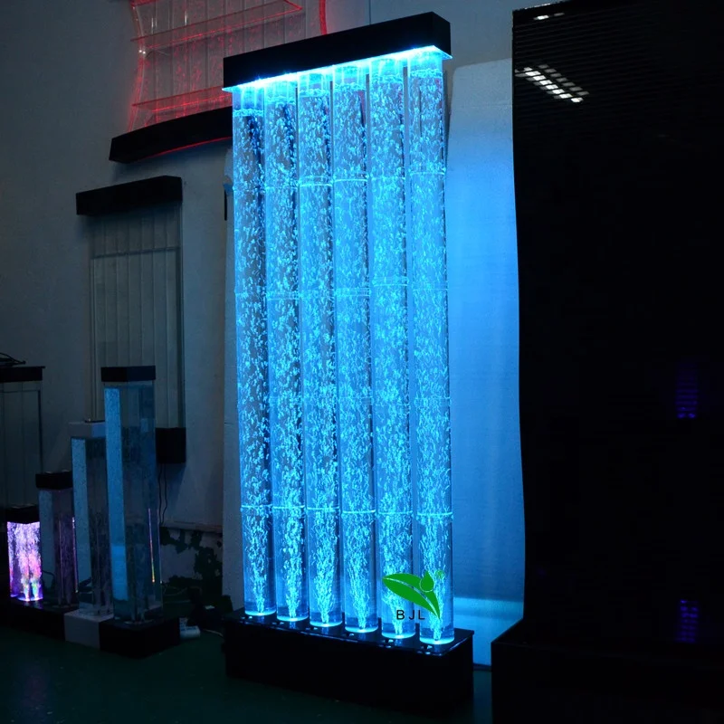 (Customized) indoor standing bubble wall changing led light acrylic water bubble panel screen