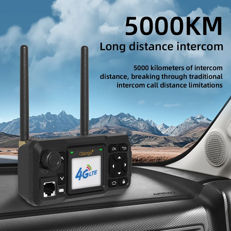 Rugged Android Mobile Radio Mobile Radio 4G LTE Sim Card Walkie Talkie with GPS WiFi Mini Mobile Radio Car Long Range Fleet