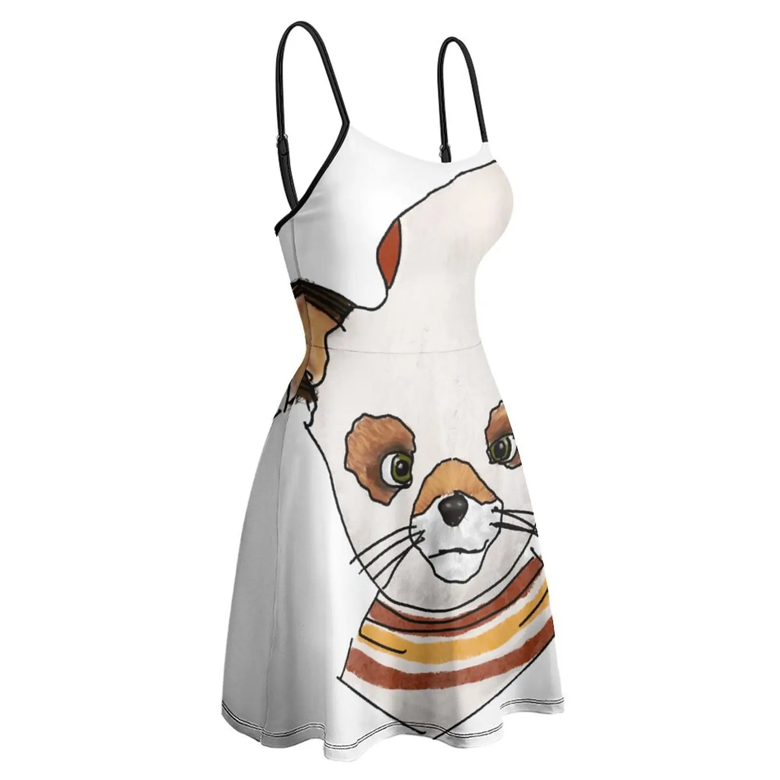 

Ash from Fantastic Mr Fox with A Sock on Women's Sling Dress Graphic Vintage Sexy Woman's Dress Humor Graphic Parties Dresses