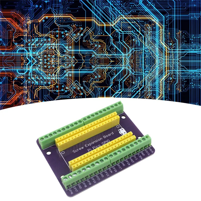 For Raspberry Pi PICO GPIO Expansion Board Picow Terminal GPIO Interface Module Onboard Male and Female Pins(Welded)