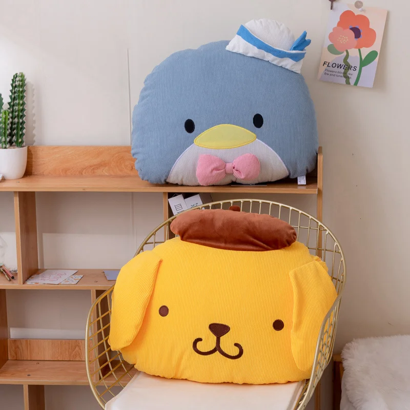 Sanrio Pom Pom Purin Hangyodon Cinnamoroll Kuromi Tuxedo Sam Hello Kitty peluche cuscino divano camera da letto Home Decor cuscino per dormire