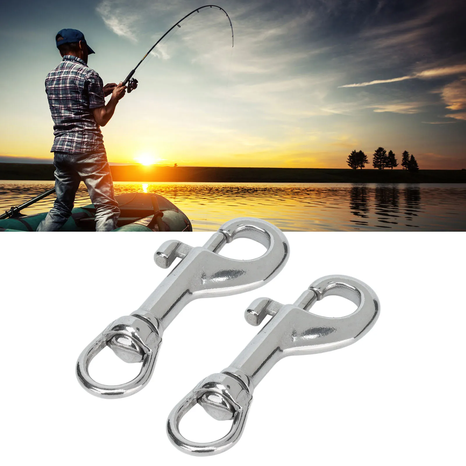 Single Ended  Hook 316 Stainless Steel  Snap Rotating Hooks for Dog Collar 65mm Snap Hook