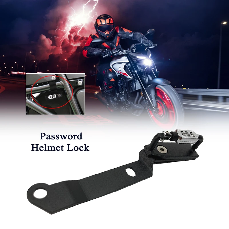 

Motorcycle Helmet Lock Password Mount Hook Black Side Security For Yamaha MT03 YZF R25 MT-25 YZF R3 MT-03 2014-2020 2018 2019