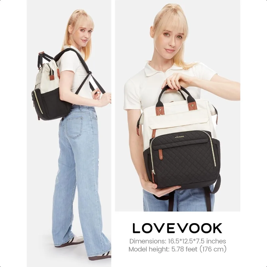 Mochila para laptop de 15,6 '' para mulheres mochila para computador de viagem