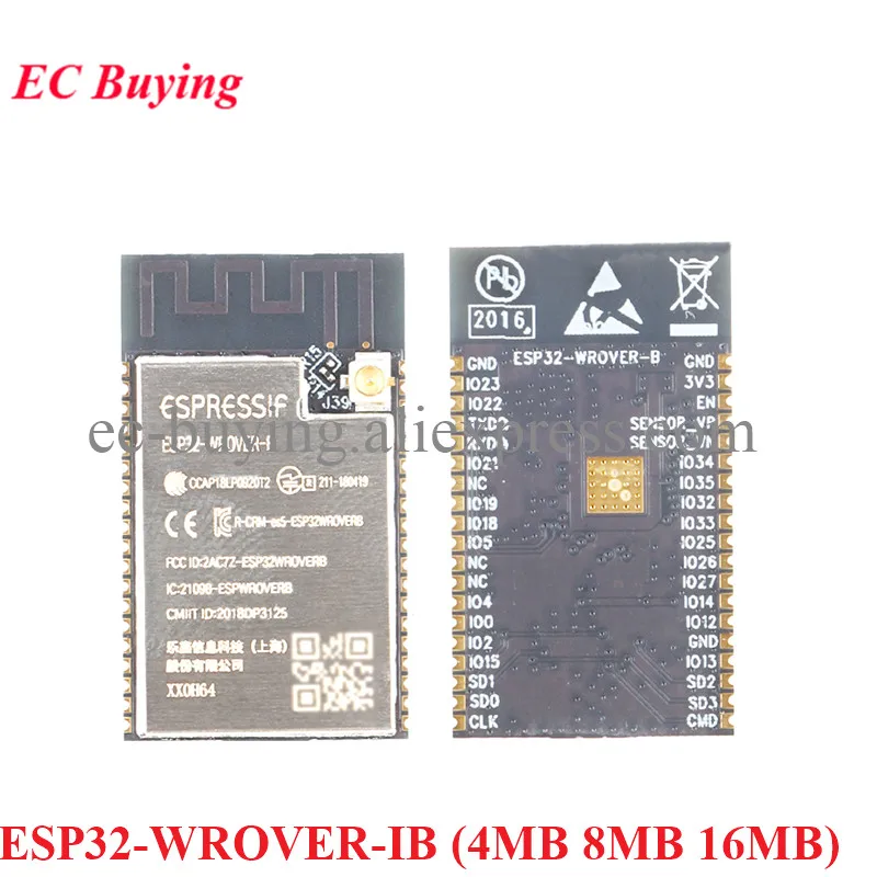 ESP32-WROVER-IB 4MB 8MB 16MB Flash Dual-core Wifi Wireless BT Bluetooth-compatible LE MCU Module ESP32 WROVER IB IOT Wireless