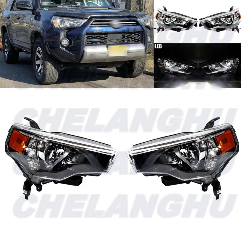 

LED HeadLight For Toyota 4RUNNER 2021 2022 2023 1 Pair Front HeadLamp DRL With LED Bulbs car accessories