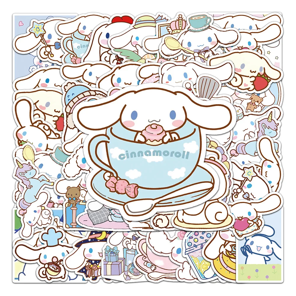 10/30/50PCS Funny Cinnamoroll Stickers Cute Cartoon Decals Toy PVC DIY Luggage Stationary Wall Car Travel Sticker Wholesale view 2
