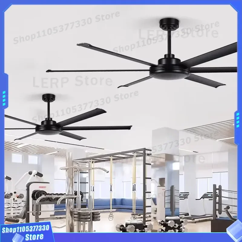 Silent Reversible Ceiling Fan 60 72 84 96 120 Inch Energy Saving Motor for Bedroom Living Room Indoor Use No Light Fixture