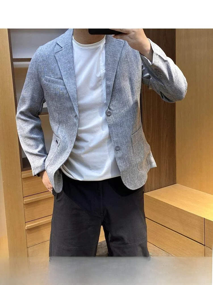 

Высококачественный мужской пиджак для гольфа из Северной Америки с защитой от УФ-излучения, дышащий, тонкий, на двух пуговицах, однобортный, весенний, молодежный стиль