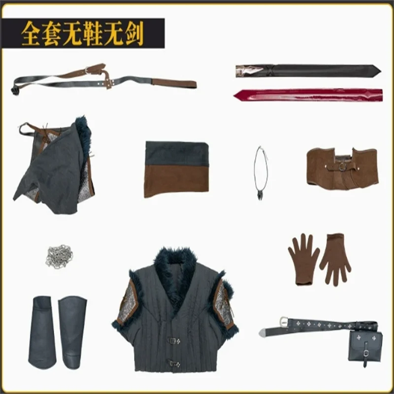 Cirilla fiona cosplay traje fantasia uniforme com adereços acessórios para mulheres roupas de festa de carnaval de halloween