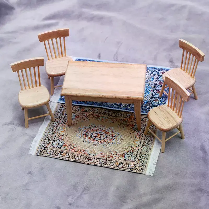 Bloemenpatroon Mat Mini Huis Decor Turkse Stijl Miniatuur Weven Tapijt Poppenhuis Tapijt Pop Accessoires Vloerbedekkingen