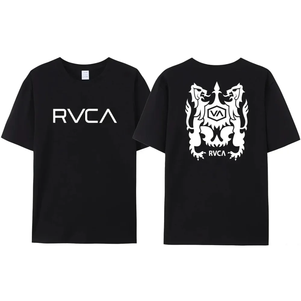 100% Cotton RVCA T Shirt Men Women THE BALANCE OF OPPOSITES Tee Tshirt Oversized Short Sleeve Design Brand T-shirt Top Clothes