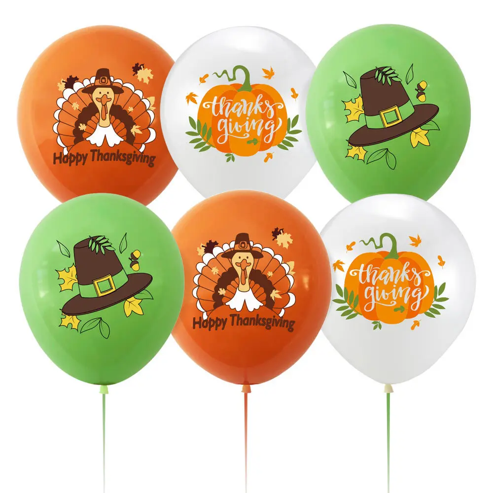 

Original New Product Thanksgiving Party Balloon Decoration Turkey Pumpkin Maple Leaf Latex Balloon Holiday Party Arrangement