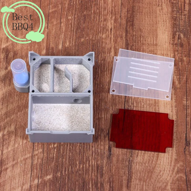 (BBQ4)[Four Section]Flat Ant Farm With Indepedent Rooms For Ants Keeper , Ant Hill House Nest For Small And Middle Ants Colony