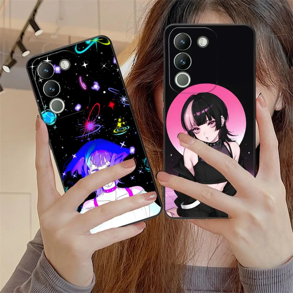 

Чехол для телефона JJK Kirara Hoshi для VIVO Y77 76 75 74 73 72 58 56 55 51 50 38 36 Y19 Y18 Y03 Y01 5G, мягкий противоударный чехол из ТПУ