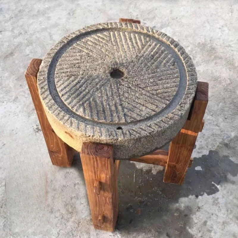 

Stone grinding tea tray, tea table, old grinding tray, paleolithic, tea set